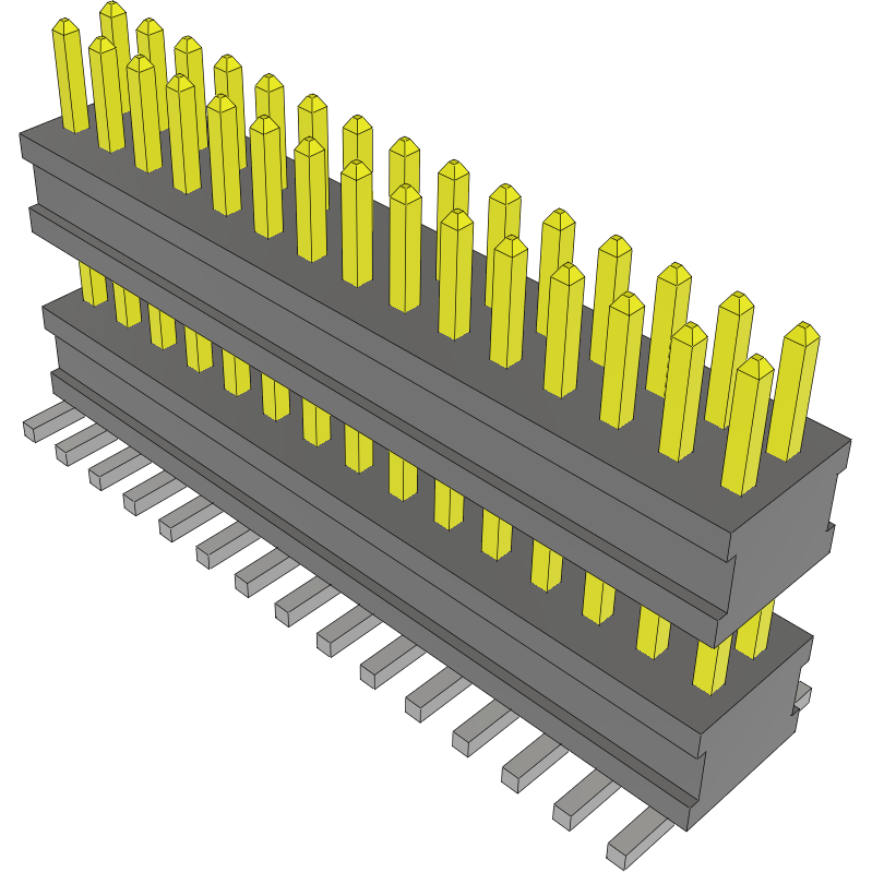 Samtec-FW-15-03-L-D-294-100 Steckverbinderleisten und Leiterplattenbuchsen Conn Board Stacker HDR 30 POS 1.27mm Solder ST Top Entry SMD FLEX STACK™ Tube
