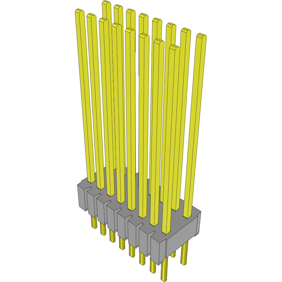 Samtec-HTMS-108-60-G-D Piastre connettori e prese PCB Conn Unshrouded Header HDR 16 POS 1.27mm Solder ST Top Entry Thru-Hole Tube