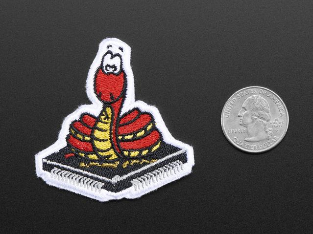 Adafruit Industries-3271 Etiquetas de identificación MicroPython - Skill badge iron-on patch