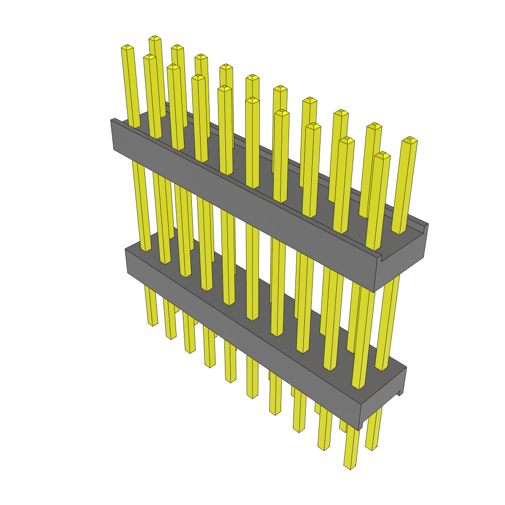 Samtec-ZW-10-12-G-D-570-230 Steckverbinderleisten und Leiterplattenbuchsen Conn Board Stacker HDR 20 POS 2.54mm Solder ST Top Entry Thru-Hole Bulk