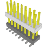 Conn Board Stacker HDR 16 POS 2.54mm Solder ST Top Entry SMD Tube