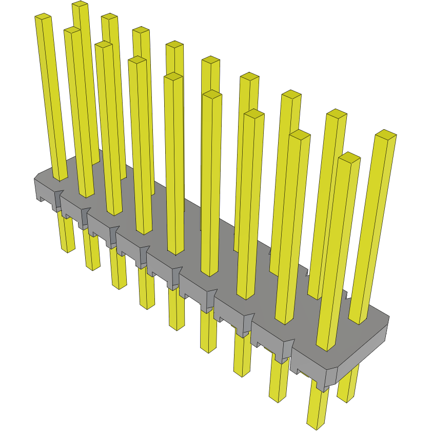 Samtec-MTLW-109-22-T-D-410 Steckverbinderleisten und Leiterplattenbuchsen Conn Unshrouded Header HDR 18 POS 2.54mm Solder ST Top Entry Thru-Hole Bulk