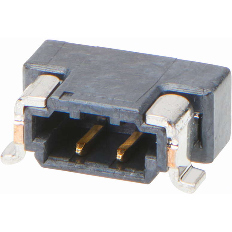 Molex-2147210021 Steckverbinderleisten und Leiterplattenbuchsen Conn Shrouded Header (4 Sides) HDR 2 POS 0.8mm Solder RA Side Entry SMD T/R