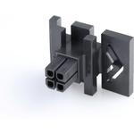 Conn Housing RCP 4 POS 3mm Crimp ST Panel Mount Black Micro-Fit 3.0 BMI™ Tray