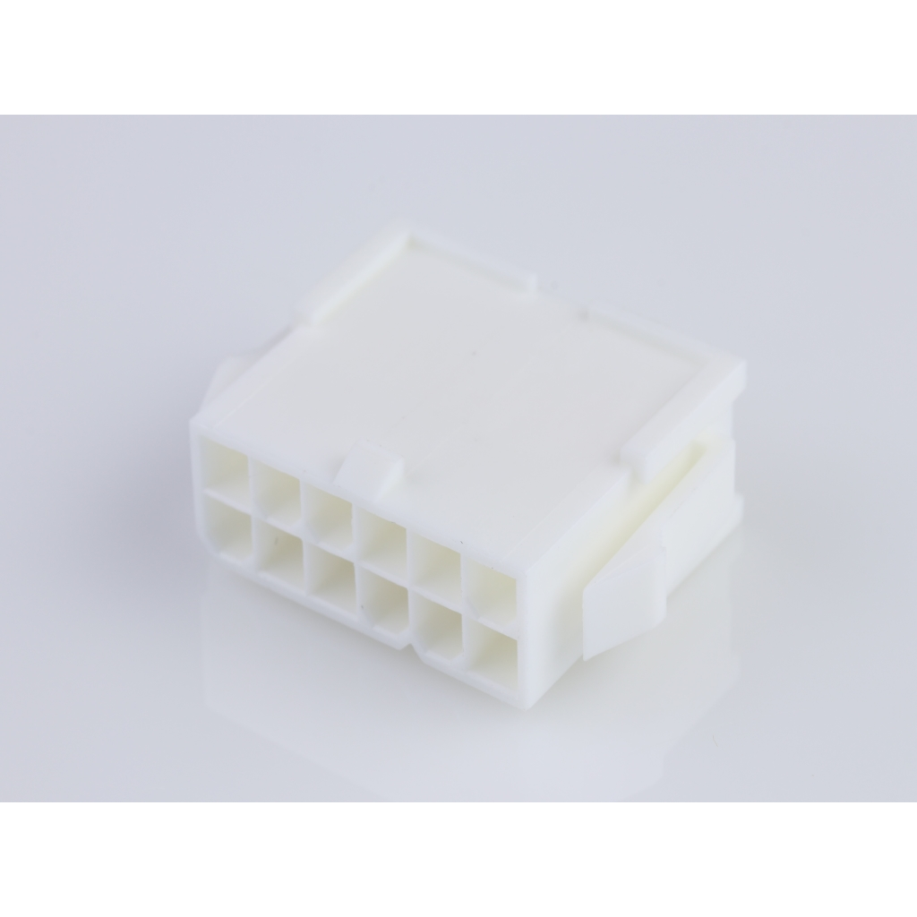 Molex-0039012126 Gaine de câblage de raccordement discret Conn Housing M 12 POS 4.2mm Crimp ST Panel Mount Natural Mini-Fit Jr™ Bag