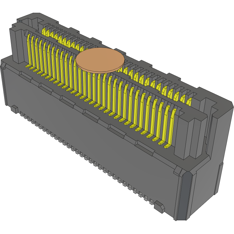 Samtec-LSHM-130-06.0-L-DV-A-N-K-TR Steckverbinderleisten und Leiterplattenbuchsen Conn High Speed Socket and Terminal Strip HDR/SKT 60 POS 0.5mm Solder ST Top Entry SMD Razor Beam™ T/R