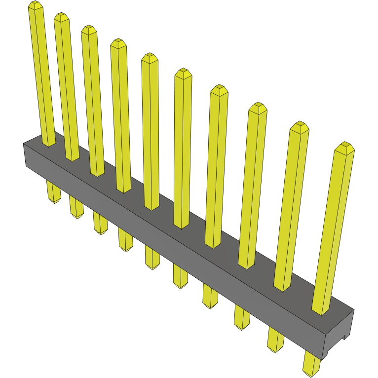 Samtec-MTMM-110-08-F-S-320 Cabezales del conector y receptáculos PCB Conn Unshrouded Header HDR 10 POS 2mm Solder ST Top Entry Thru-Hole Bulk