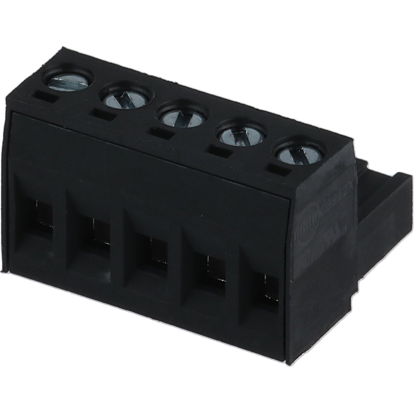 Molex-0395200005 连接器接线板 Conn Eurostyle Block F 5 POS 5mm Screw RA Cable Mount 18A/Contact Eurostyle™ Tray