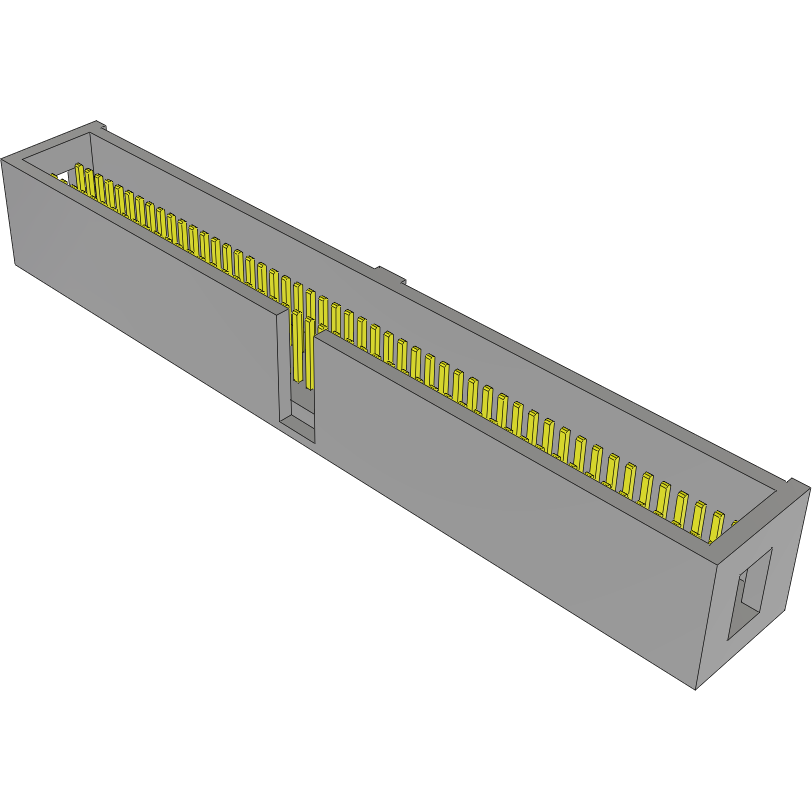 Samtec-TML-150-02-L-D Steckverbinderleisten und Leiterplattenbuchsen Conn Shrouded Header (4 Sides) HDR 100 POS 1.27mm Solder ST Thru-Hole Bulk