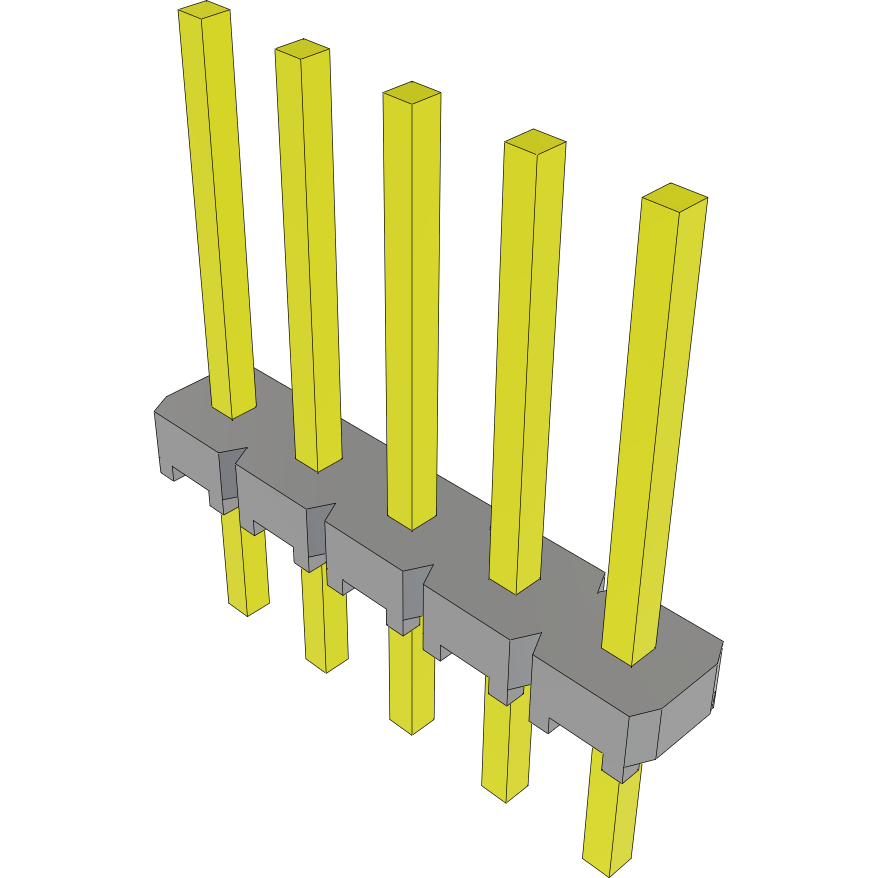 Samtec-MTLW-105-08-G-S-325 Connector Headers and PCB Receptacles Conn Unshrouded Header HDR 5 POS 2.54mm Solder ST Top Entry Thru-Hole Bulk