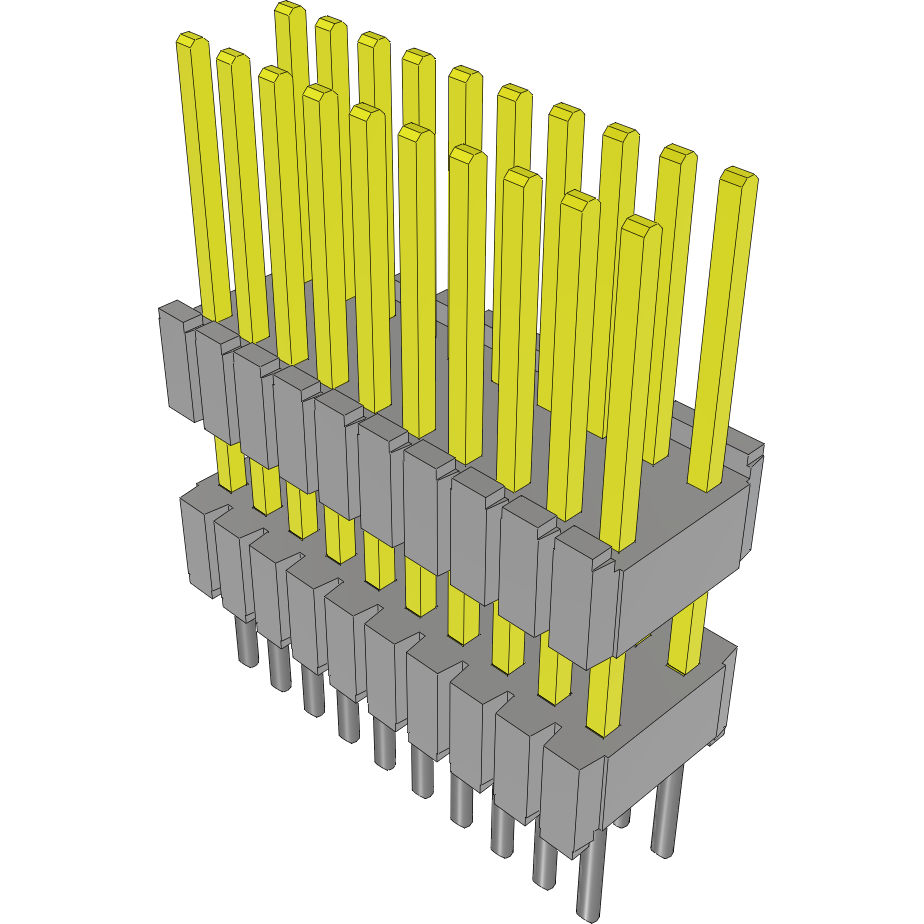 Samtec-DWM-10-57-L-D-300 Steckverbinderleisten und Leiterplattenbuchsen Conn Board Stacker HDR 20 POS 1.27mm Solder ST Thru-Hole Tube