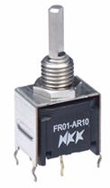 NKK Switches-FR01AR10PB Interruttore DIP Switch DIP N.O./N.C. SP10T 10 Shaft 0.1A 5VDC PC Pins 1000Cycles Thru-Hole Tube