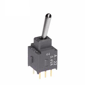 NKK Switches-A22AP Switch Toggle Switch Toggle ON None ON DPDT Bat Lever PC Pins 0.1A 28VAC 28VDC 0.4VA PC Mount