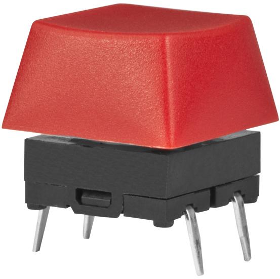 NKK Switches-JB15KP-1C Switch Tactile Switch Tactile OFF (ON) SPST Square Button PC Pins 0.125A 24VDC 5000000Cycles 1.76N Thru-Hole