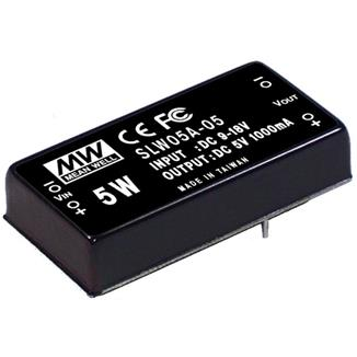Mean Well Enterprises-SLW05A-12 DC/DC-Wandler und Spannungsreglermodul Module DC-DC 1-OUT 12V 0.417A 5W 4-Pin
