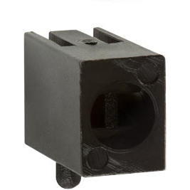 Bivar-H-180C-LP Lighting Accessories LED Holder, Right Angle, 3mm flanged LED, Single Level, 0.118in. Center Line, 3 Lead, Molded Nylon, Black