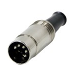 Conn Circular DIN PIN 5 POS Solder ST Cable Mount 5 Terminal 1 Port