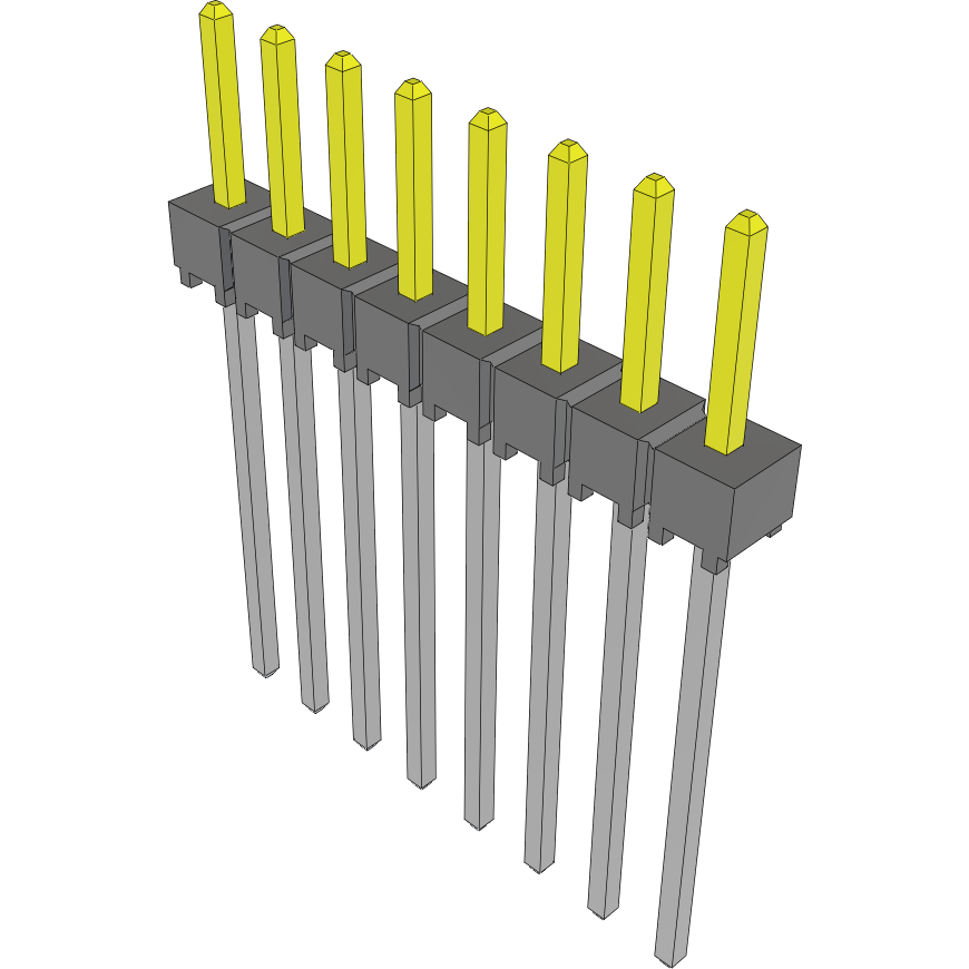 Samtec-HTSW-108-11-L-S Piastre connettori e prese PCB Conn Unshrouded Header HDR 8 POS 2.54mm Solder ST Top Entry Thru-Hole Bulk