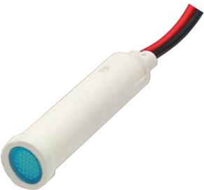 Mallory Sonalert Products-FL1P-8QW-1-B12V Panel Mount Indicators LED Panel Mount Indicator Uni-Color Blue 3000mcd 2-Pin Bulk