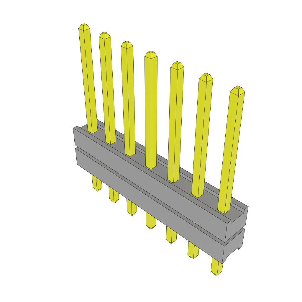 Samtec-TW-07-03-L-S-130-100 Steckverbinderleisten und Leiterplattenbuchsen Conn Board Stacker HDR 7 POS 2mm Solder ST Thru-Hole Bulk