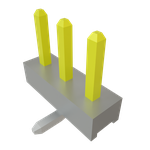 Conn Unshrouded Header HDR 3 POS 2mm Solder ST Top Entry SMD T/R