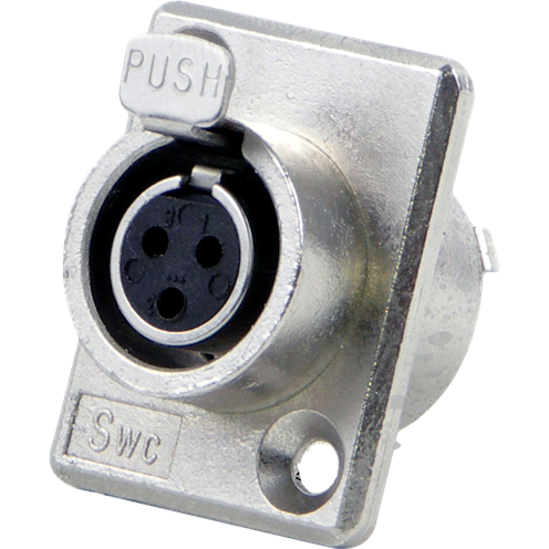 Switchcraft-TY3F Conector de audio y video Conn XLR Connector F 3 POS Solder ST Panel Mount 3 Terminal 1 Port
