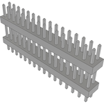 Conn Board Stacker HDR 32 POS 2mm Solder ST Top Entry Thru-Hole Bulk