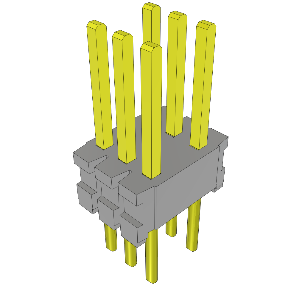 Samtec-TMS-103-51-T-D Piastre connettori e prese PCB Conn Unshrouded Header HDR 6 POS 1.27mm Solder ST Top Entry Thru-Hole Bulk