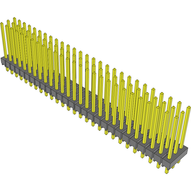 Samtec-TSW-127-15-L-T Piastre connettori e prese PCB Conn Unshrouded Header HDR 81 POS 2.54mm Solder ST Top Entry Thru-Hole Bulk