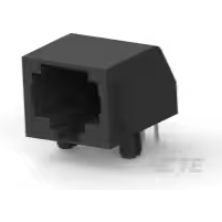 TE Connectivity-5555162-1 Connector Telephone and Telecom Conn RJ-45 F 8 POS 1.27mm Solder RA Thru-Hole 8 Terminal 1 Port Cat 3 Box/Tray