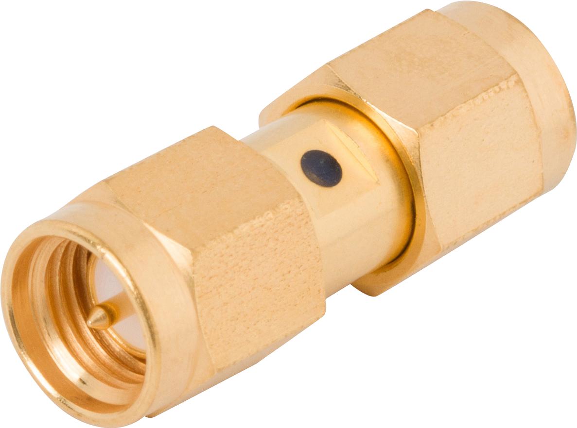 Amphenol SV Microwave-2993-6001 RF-Steckverbinder Conn SMA Adapter 0Hz to 18GHz 50Ohm ST PL/PL Gold Over Nickel Tray