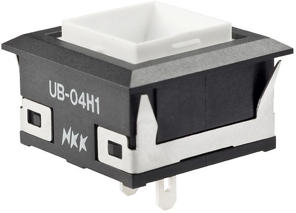 NKK Switches-UB04KW015F Témoins d'interrupteur Switch Indicators 2.1VDC 20mA LED Square Solder Lug Panel Mount with Snap-In