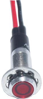 Mallory Sonalert Products-FL1M-8FW-1-R110V Panel Mount Indicators LED Panel Mount Indicator Uni-Color Red 1500mcd 2-Pin Bulk