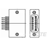 TE Connectivity-STL037L2HN Steckverbinder, D-Sub Conn Nano-D SKT 37 POS 0.635mm Solder RA SMD 37 Terminal 1 Port Package