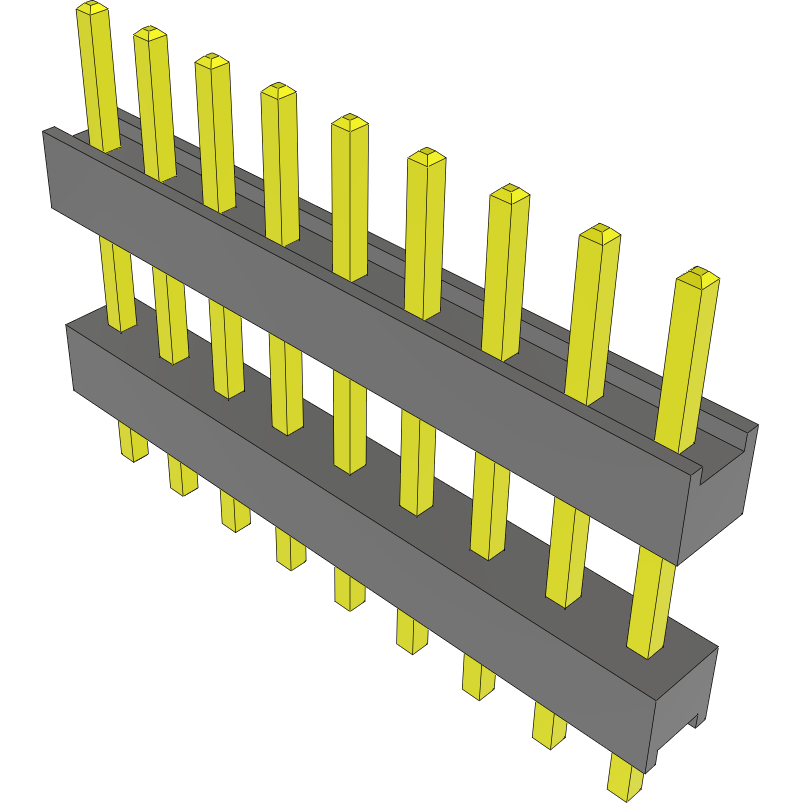 Samtec-DW-09-15-T-S-365 Steckverbinderleisten und Leiterplattenbuchsen Conn Board Stacker HDR 9 POS 2.54mm Solder ST Top Entry Thru-Hole Bulk