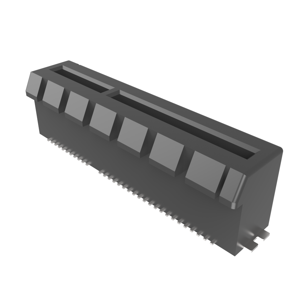 Amphenol Communications Solutions-10146065-111T0LF Raccordement de bord de carte PCI Express® GEN 4 Card Edge, Storage and Server Connector, Vertical, Surface Mount, x4, 64 Positions, 1.00mm (0.039in) Pitch