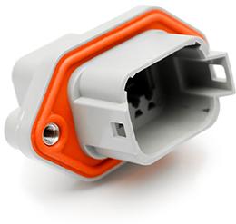 Amphenol-AT04-08PA-PM05 Einzeladersteckverbinder, Gehäuse Conn Housing RCP 8 POS Crimp ST Panel Mount Gray