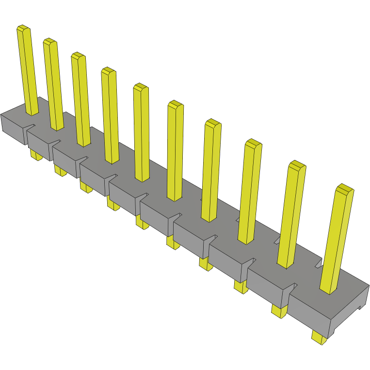 Samtec-HPM-10-01-T-S Connector Headers and PCB Receptacles Conn Unshrouded Header HDR 10 POS 5.08mm Solder ST Top Entry Thru-Hole Bulk