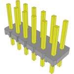 Conn Unshrouded Header HDR 12 POS 2.54mm Solder ST Top Entry Thru-Hole Bulk