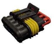 ADAM TECH-DMB-DFSS05 Einzeladersteckverbinder, Gehäuse Conn Housing F 5 POS 6mm Crimp ST Cable Mount Black