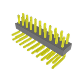 Conn Unshrouded Header HDR 20 POS 2mm Solder RA Side Entry Thru-Hole Tube