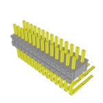 Conn Unshrouded Header HDR 28 POS 1.27mm Solder RA Side Entry Thru-Hole Tube