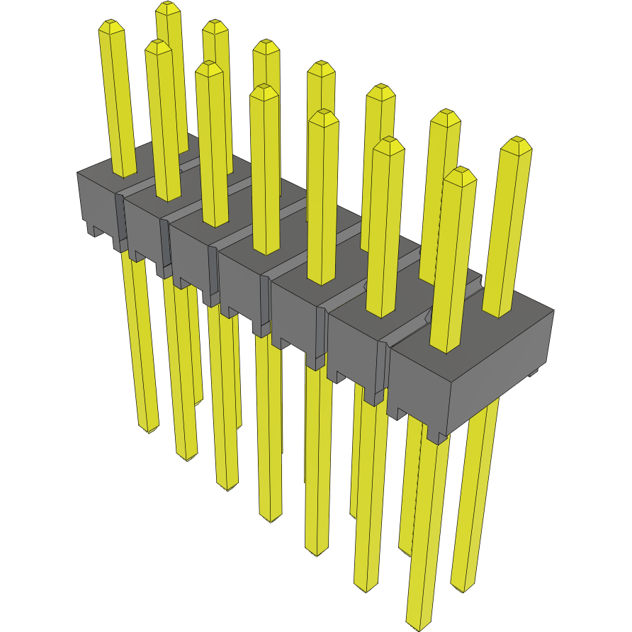 Samtec-TSW-107-09-L-D Steckverbinderleisten und Leiterplattenbuchsen Conn Unshrouded Header HDR 14 POS 2.54mm Solder ST Top Entry Thru-Hole Bulk