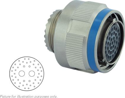 SOURIAU-D38999/26FJ46SA-LC Steckverbinder, rund Conn Circular SKT 46 POS Crimp ST Cable Mount 46 Terminal 1 Port