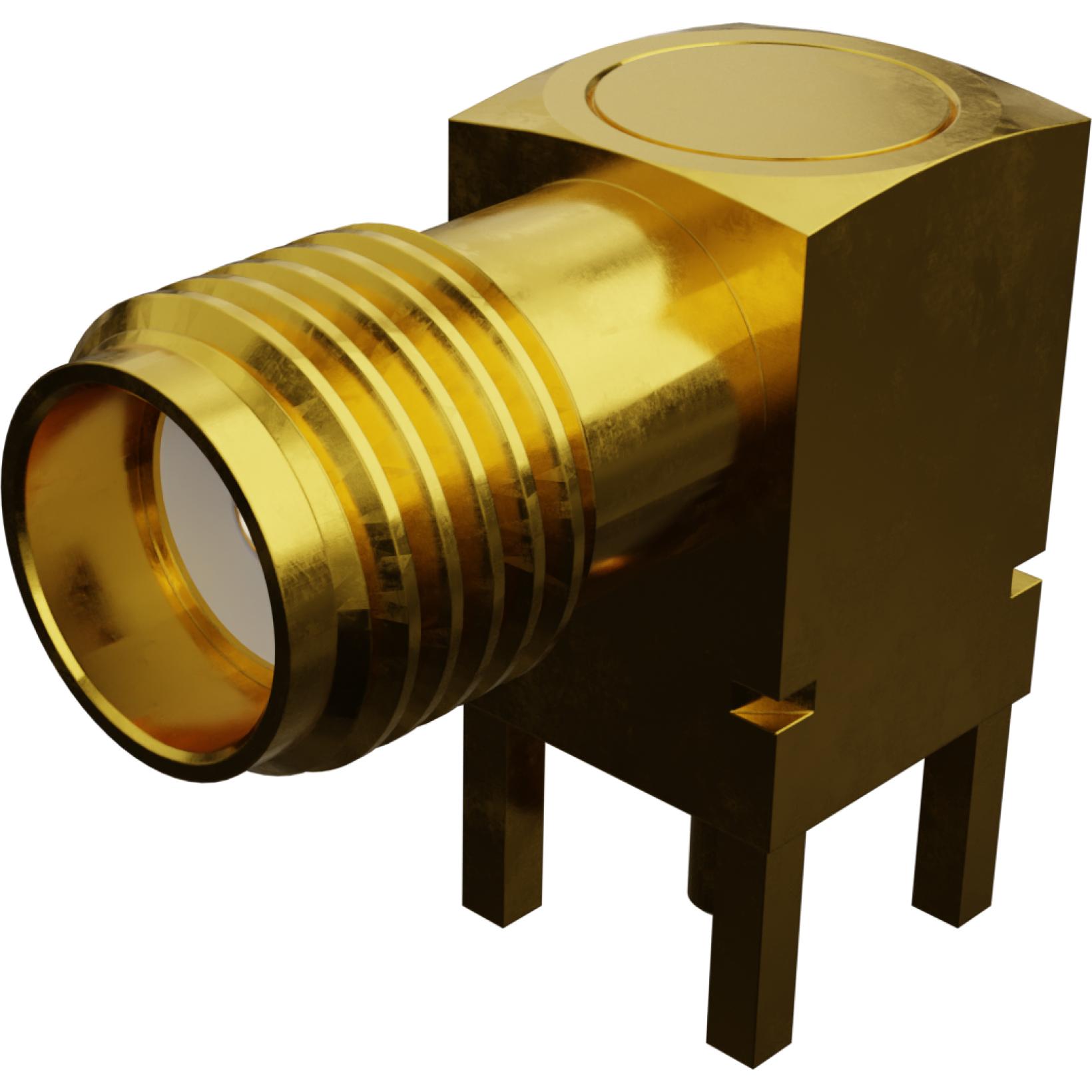 Molex-0731000114 Connettore RF Conn SMA 0Hz to 18GHz 50Ohm Solder RA Thru-Hole RCP Gold SMA Tray