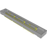 Conn Micro High Speed Socket Strip SKT 114 POS 0.635mm Solder ST SMD/Thru-Hole T/R