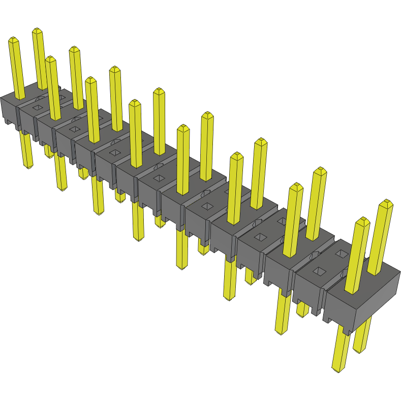 Samtec-TSW-208-08-T-D Steckverbinderleisten und Leiterplattenbuchsen Conn Unshrouded Header HDR 16 POS 5.08mm Solder ST Top Entry Thru-Hole Bulk