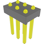 Conn Unshrouded Header HDR 6 POS 2mm Solder ST Top Entry Thru-Hole Bulk