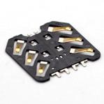 Molex-1510590001 Steckverbinder, Speicherkarte Conn SIMBLOCK SKT 6 POS 2.54mm Solder ST SMD 0.5A/Contact T/R