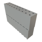 Conn Elevated Socket SKT 20 POS 2.54mm Solder ST Top Entry Thru-Hole Tube